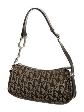 Dior Monogram Shoulder Bag in Blue Canvas